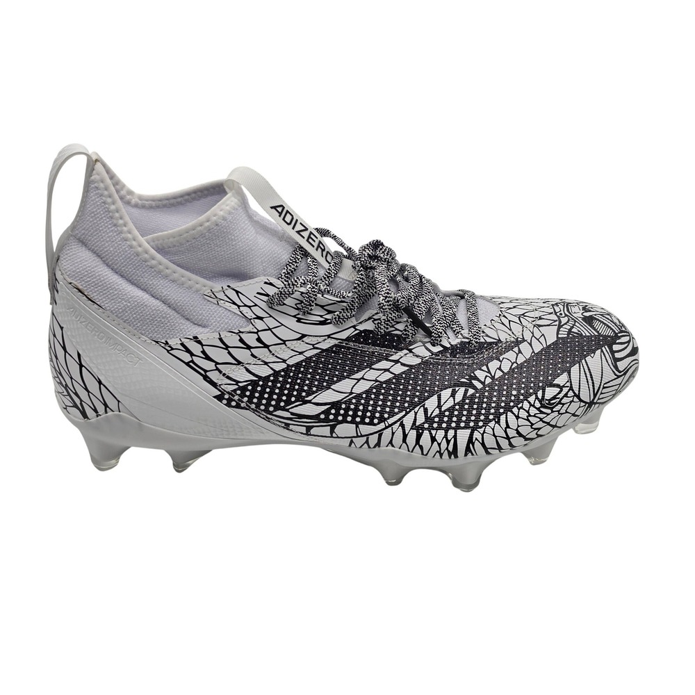 Adidas Adizero Impact Exotic Speed Mens 13.5 White Black Football Cleats IH0887